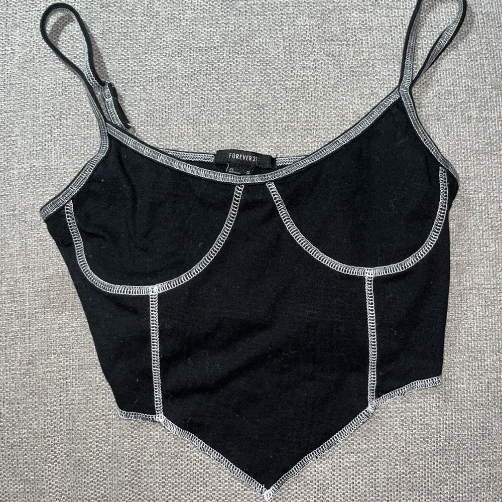 Forever 21 Black V tank top.